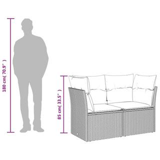 VidaXL Canapé de jardin rotin synthétique  