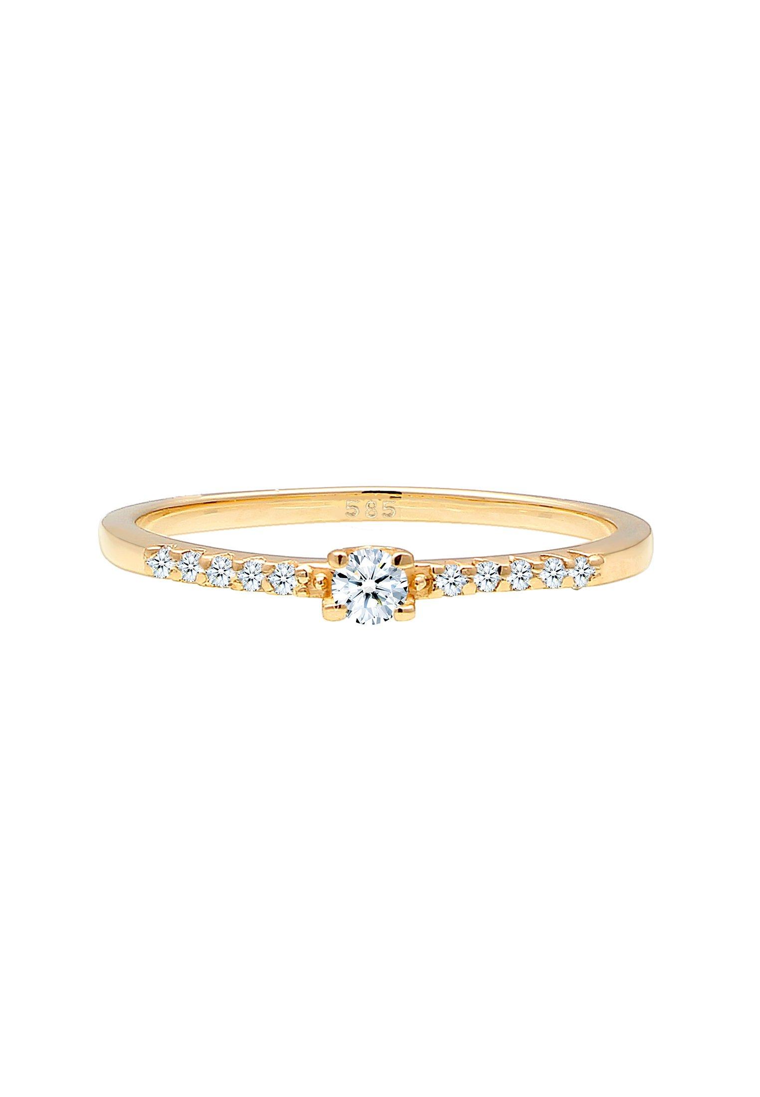 Elli  Ring Geo Microsetting Diamant (0.11 Ct.) 585 Gelbgold 