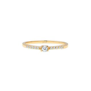 Elli  Ring Geo Microsetting Diamant (0.11 Ct.) 585 Gelbgold 