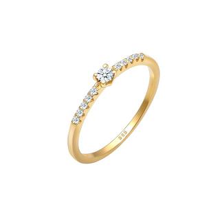 Elli  Bague Geo Microsetting Diamant (0.11 Ct.) 585 Gelbgold 