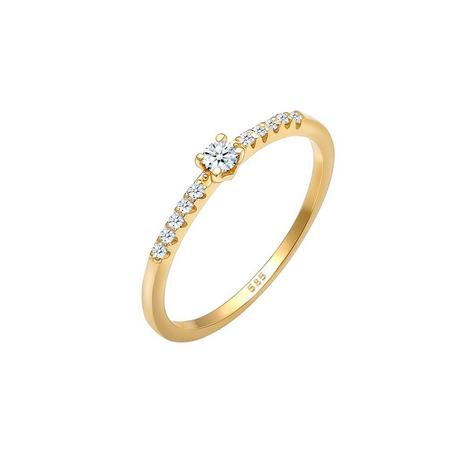 Elli  Ring Geo Microsetting Diamant (0.11 Ct.) 585 Gelbgold 