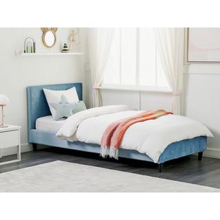 Beliani Bett mit Lattenrost aus Samtstoff Modern FITOU  