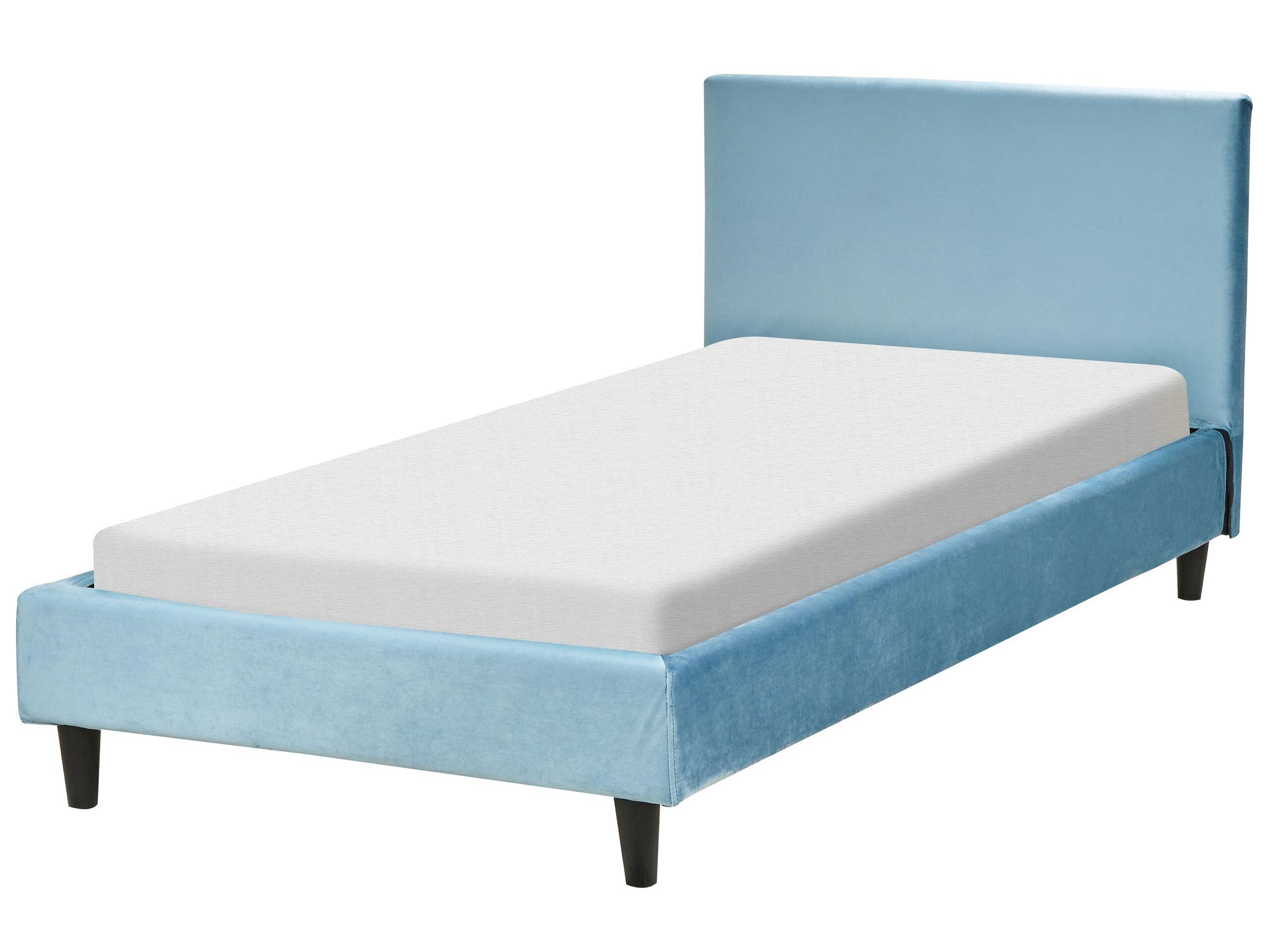 Beliani Bett mit Lattenrost aus Samtstoff Modern FITOU  