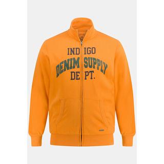 JP1880  Sweatjacke, Stehkragen, Zipper, Print 