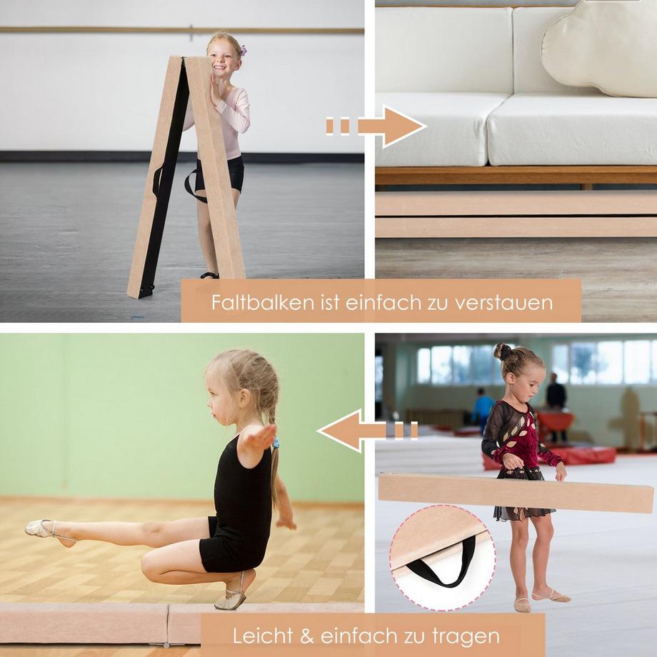Northix  Trave di equilibrio pieghevole per palestra 
