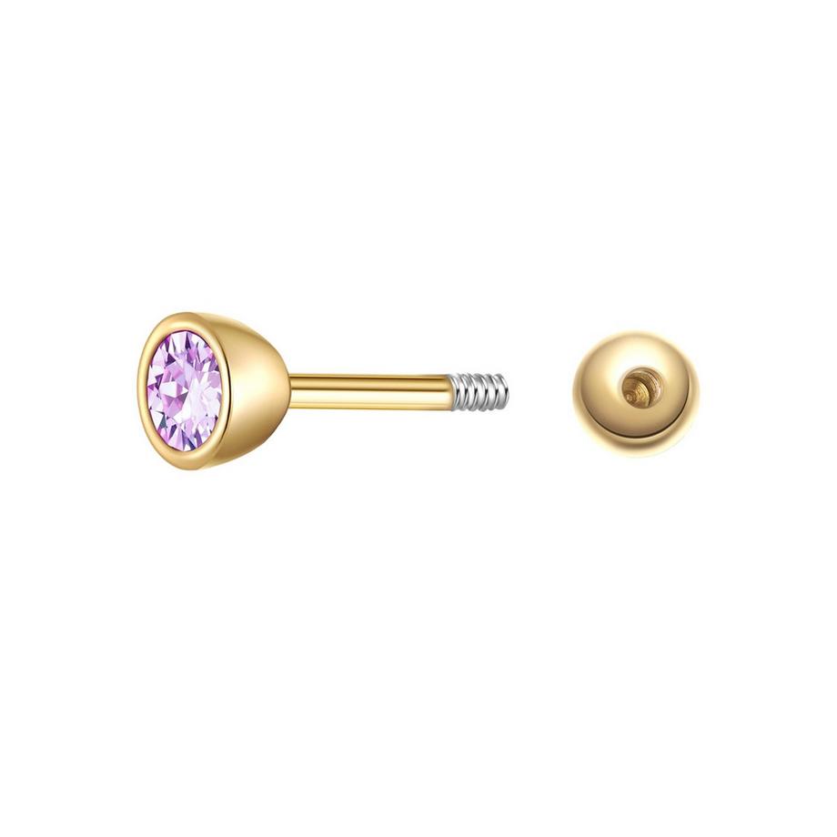 Glanzstücke München  Piercing Geburtsstein Sterling Silber Zirkonia 