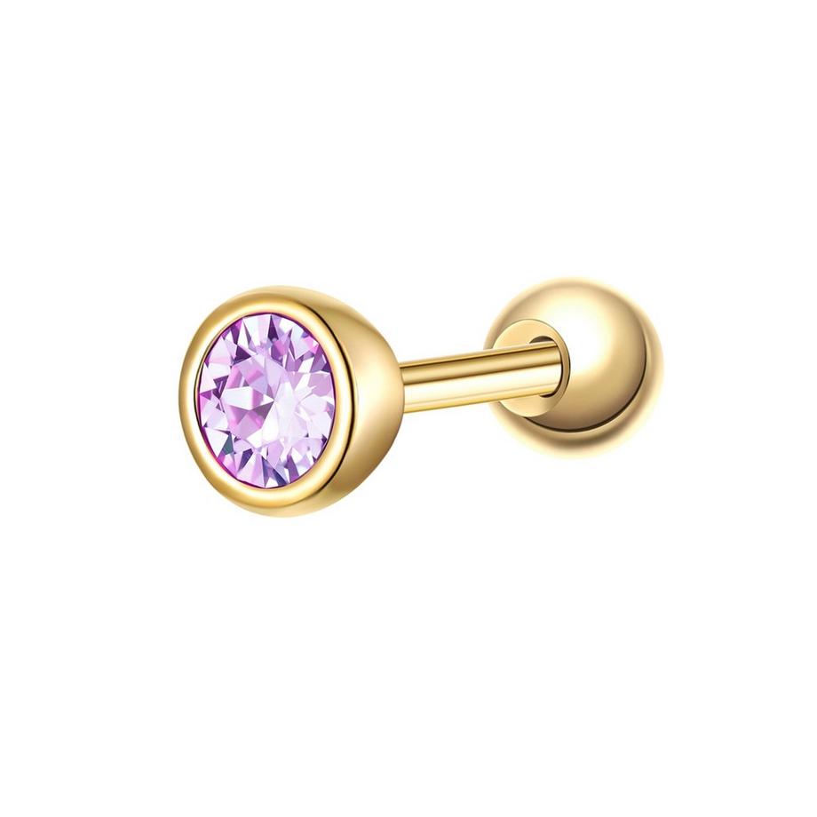 Piercing Geburtsstein Sterling Silber Zirkonia