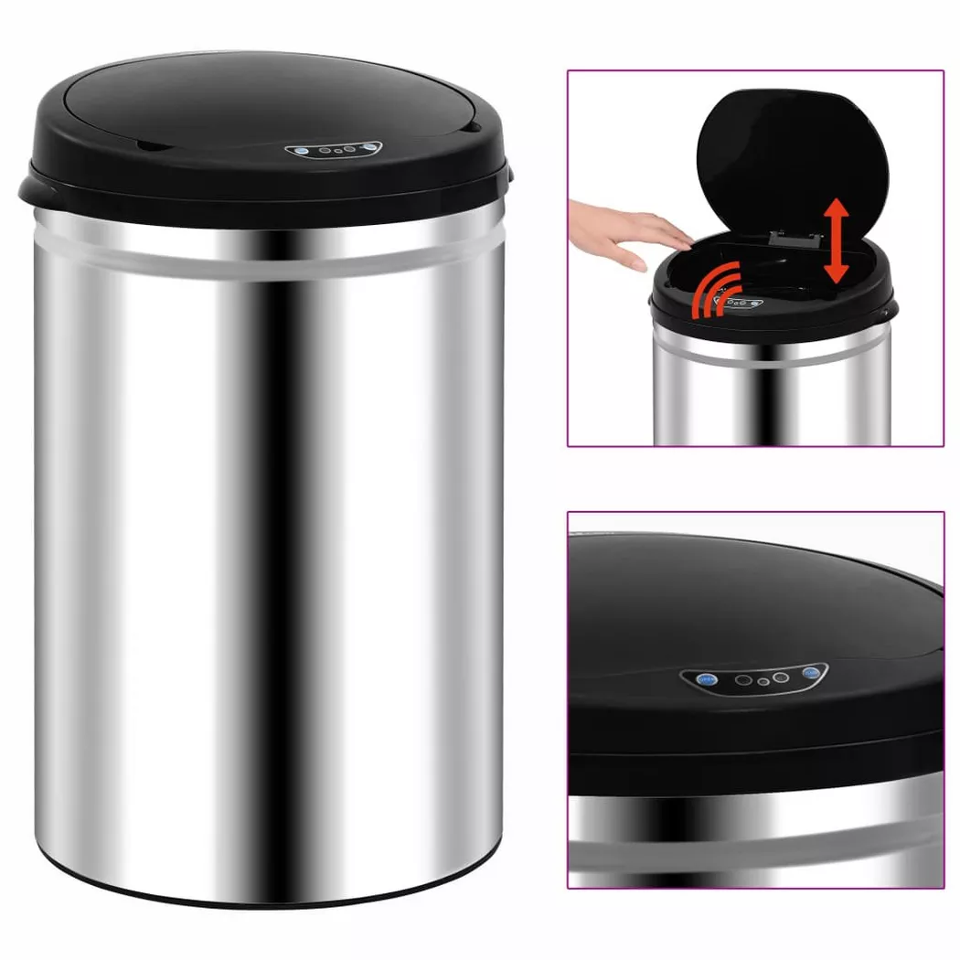 vidaXL Automatischer Sensor-Mülleimer 30 L Edelstahl