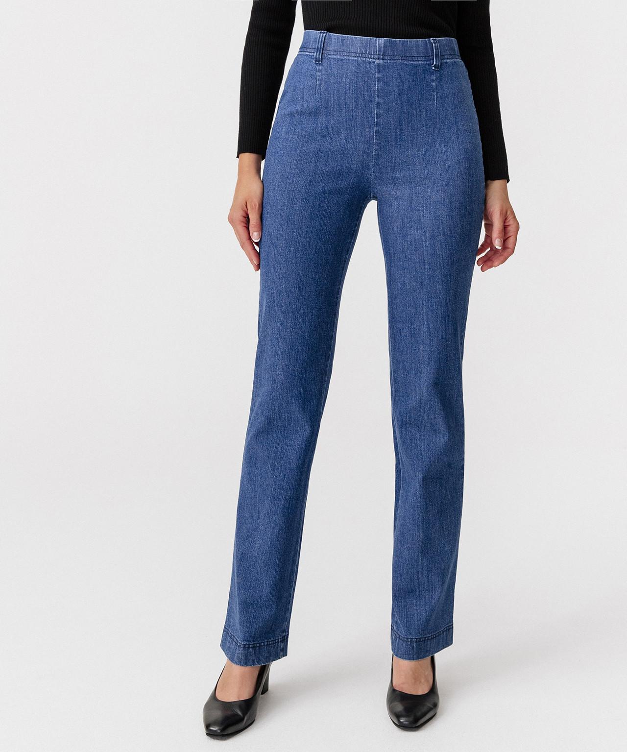 Image of Bauch-weg-jeans In 2 Körpergrößen. Damen Blau 42