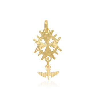 MUAU Schmuck  Pendentif croix huguenote en or jaune 750, 32x15mm 