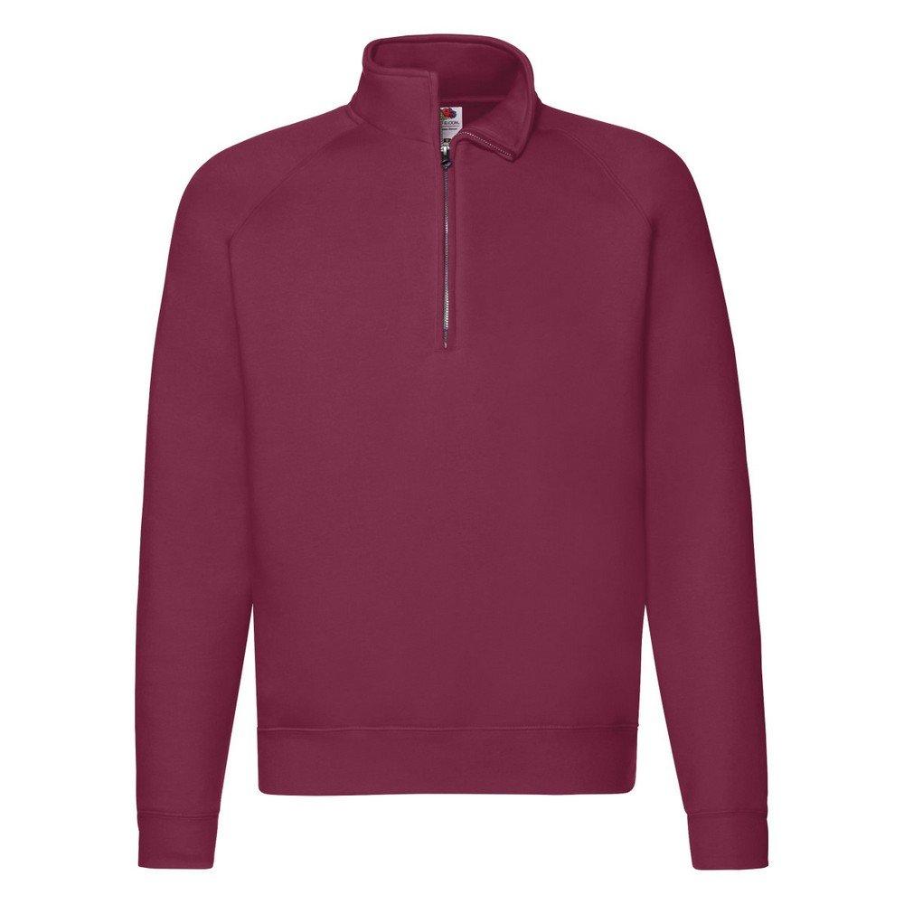 Image of Zip Neck Sweatshirt Herren Weinrot M