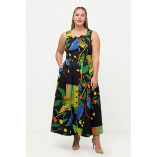 Ulla Popken  Robe sans manches, lin mélangé. Décolleté en forme de cœur. Tenue traditionnelle bavaroise. 