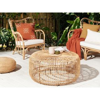 Beliani Couchtisch aus Rattan Boho RANDAZZO  