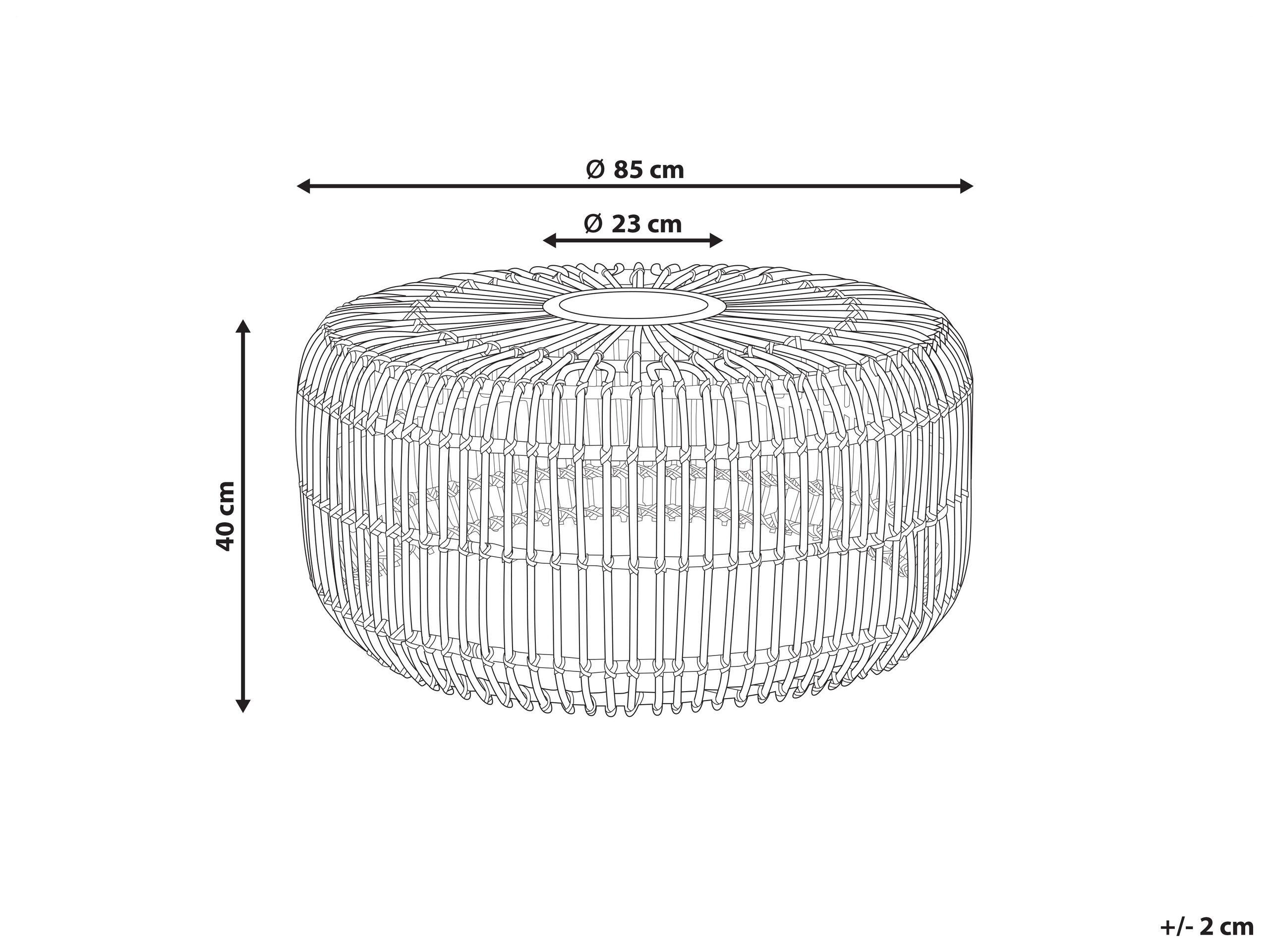 Beliani Couchtisch aus Rattan Boho RANDAZZO  