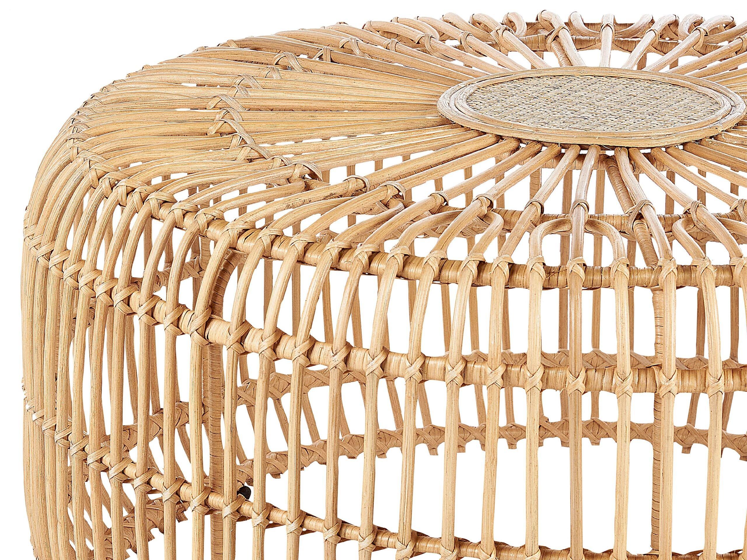 Beliani Couchtisch aus Rattan Boho RANDAZZO  