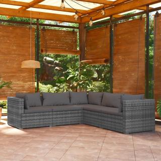 VidaXL set salotto da giardino Polirattan  