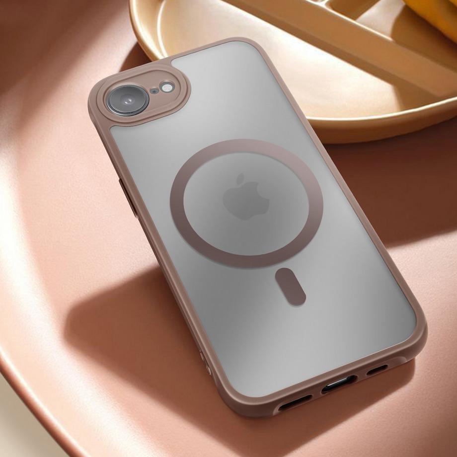 Avizar  MagSafe Hülle iPhone 16e Frost Braun 