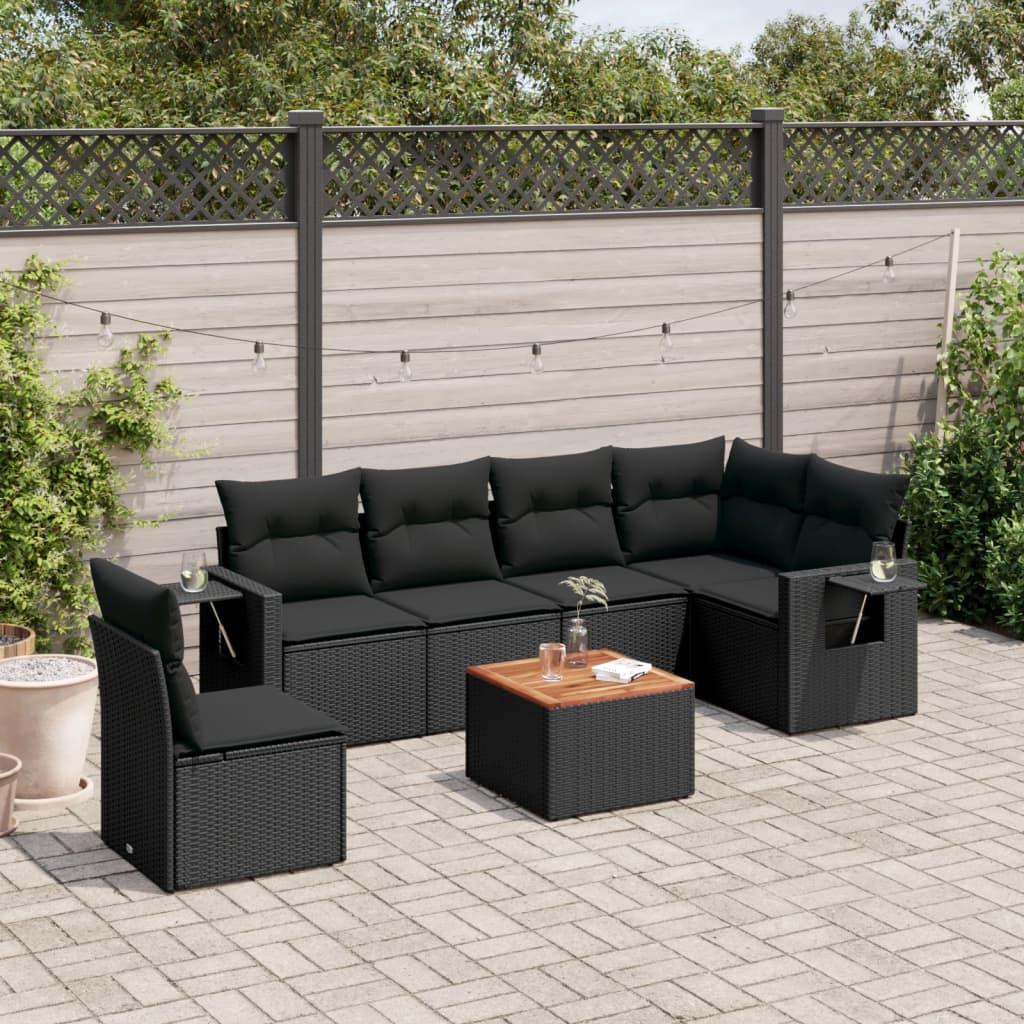 VidaXL Ensemble de canapés de jardin rotin synthétique  