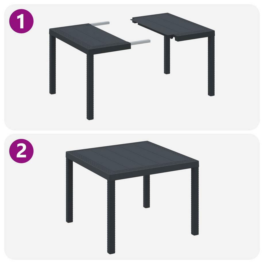 VidaXL Set de repas de jardin polypropylène  