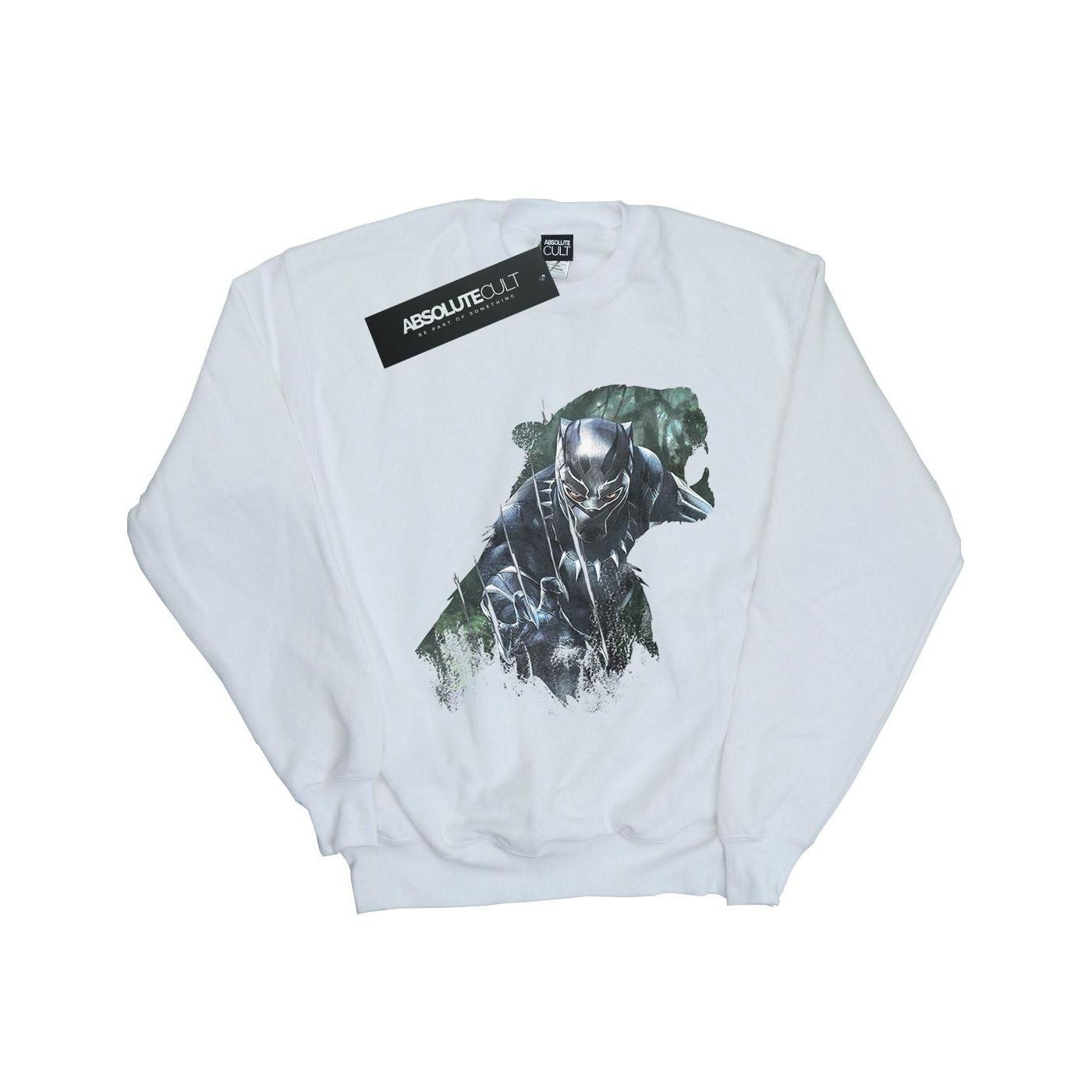Image of Black Panther Wild Silhouette Sweatshirt Mädchen Weiss 116