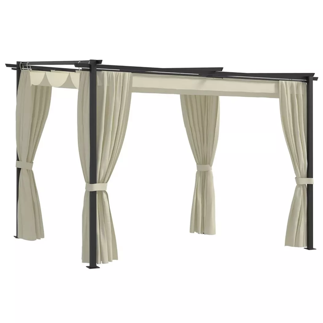 VidaXL - gazebo Tessuto, One Size, Light Beige