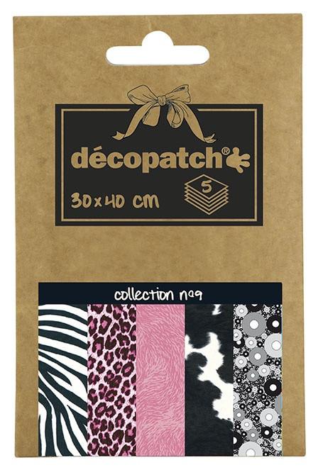 Image of Décopatch DP009O Kunstdruckpapier Kunstpapier 5 Blätter Multicolor