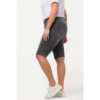 Ulla Popken  Bermuda en jean Mandy, coupe 5 poches et taille confortable 