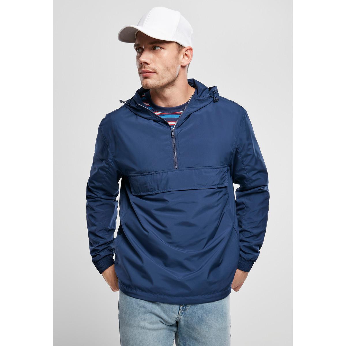 Image of Windjacke Basic Pull Over Unisex Dunkelblau XL