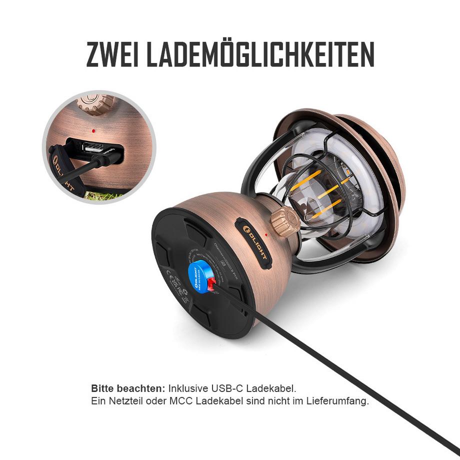 Olight  Olantern Classic 2 Pro – Lanterne vintage cuivre 