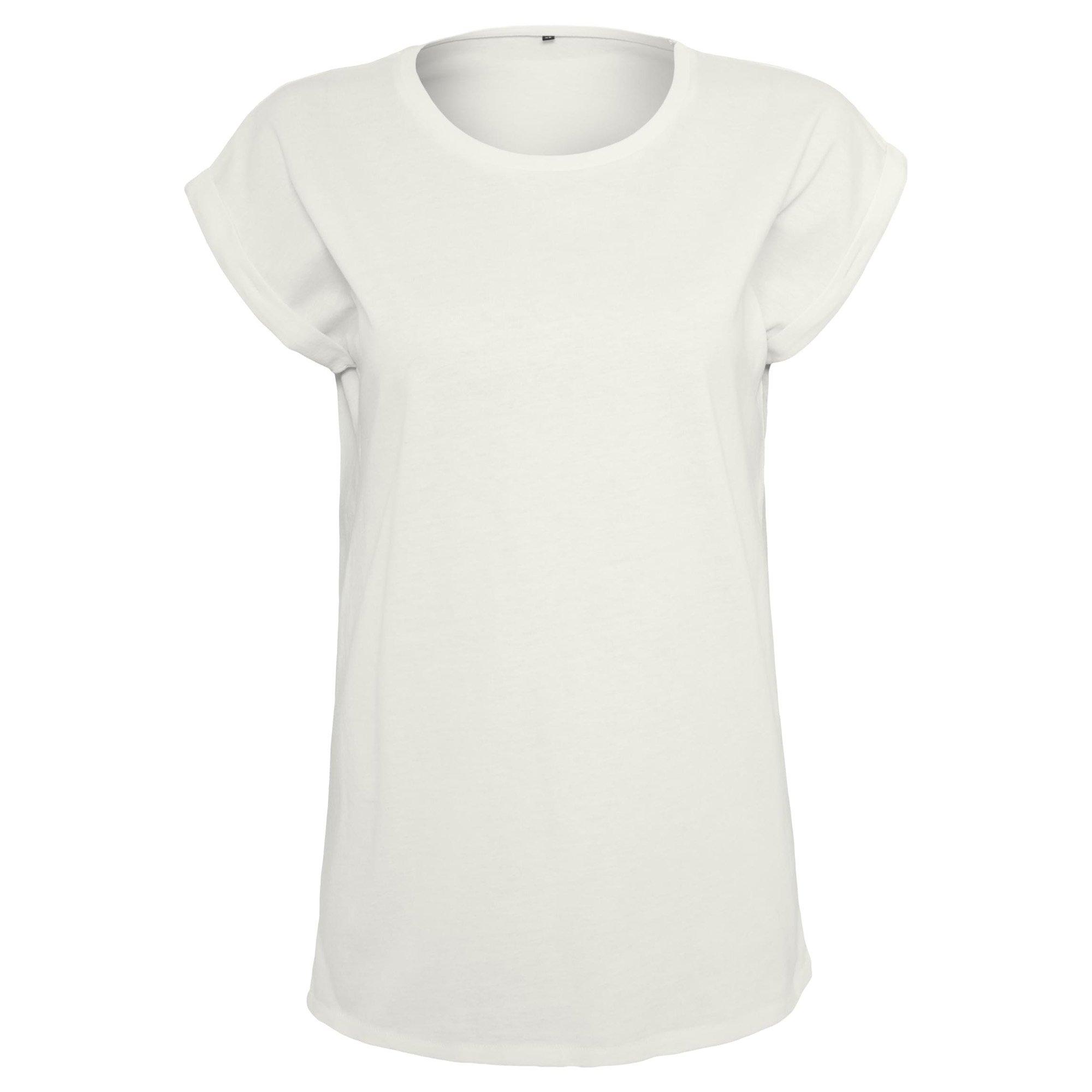 Image of Tshirt Überschnittene Schulter Damen Weiss Bunt XS