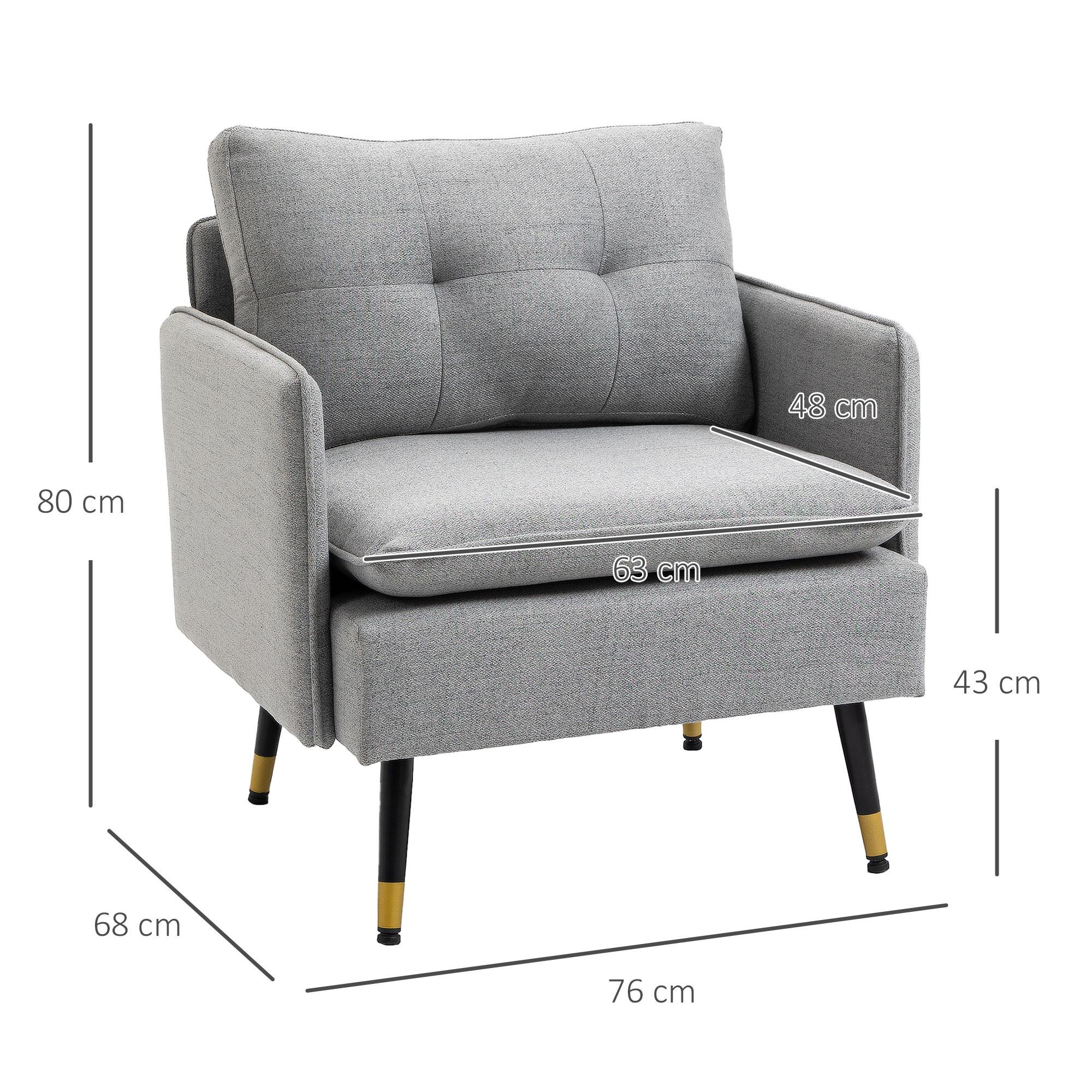 HOMCOM Fauteuil simple  