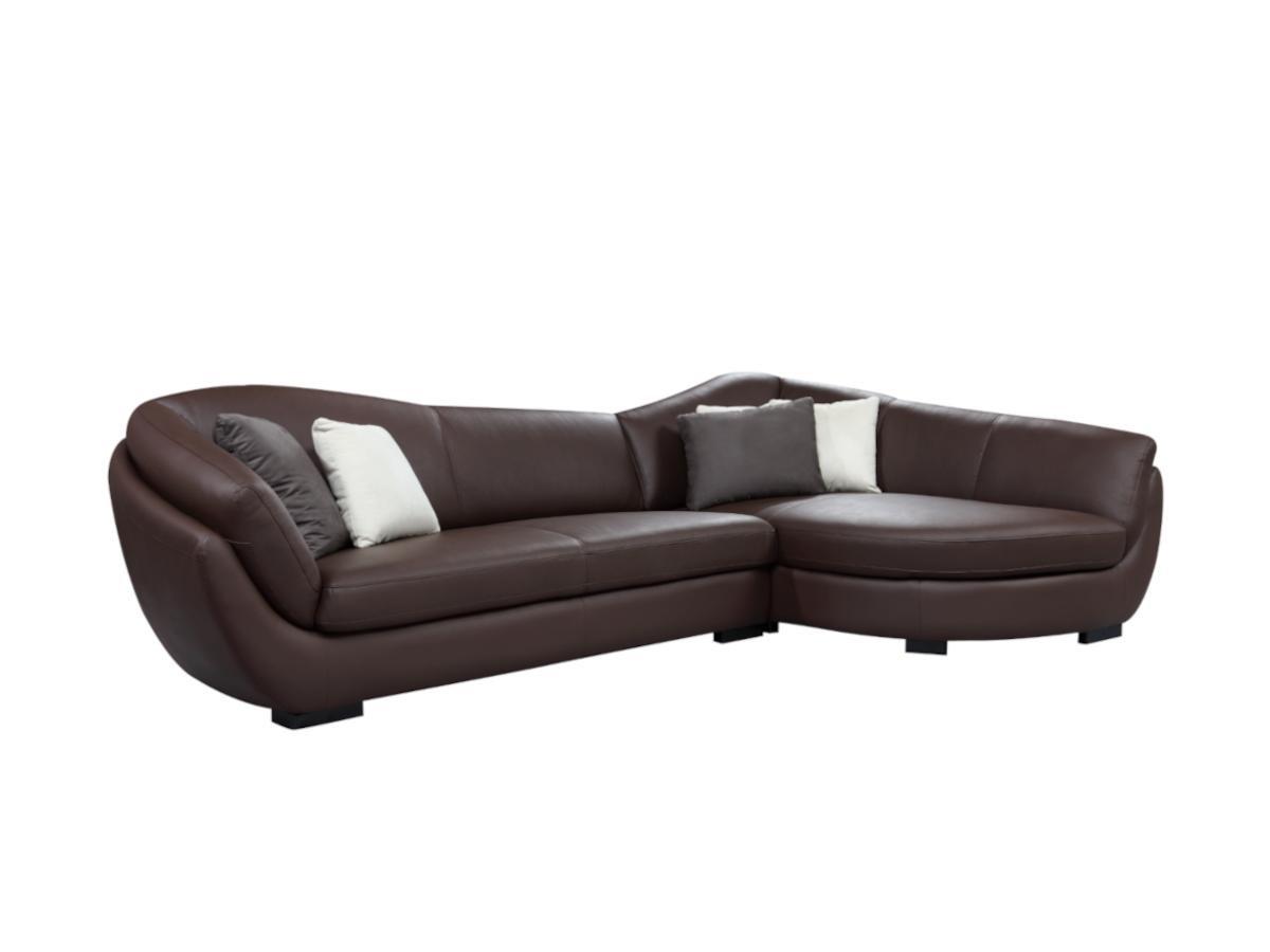 LINEA SOFA Canapé d'angle cuir de buffle 5 places CAIPI Angle droit  