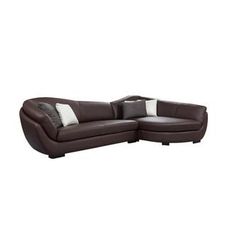 LINEA SOFA Canapé d'angle cuir de buffle 5 places CAIPI Angle droit  