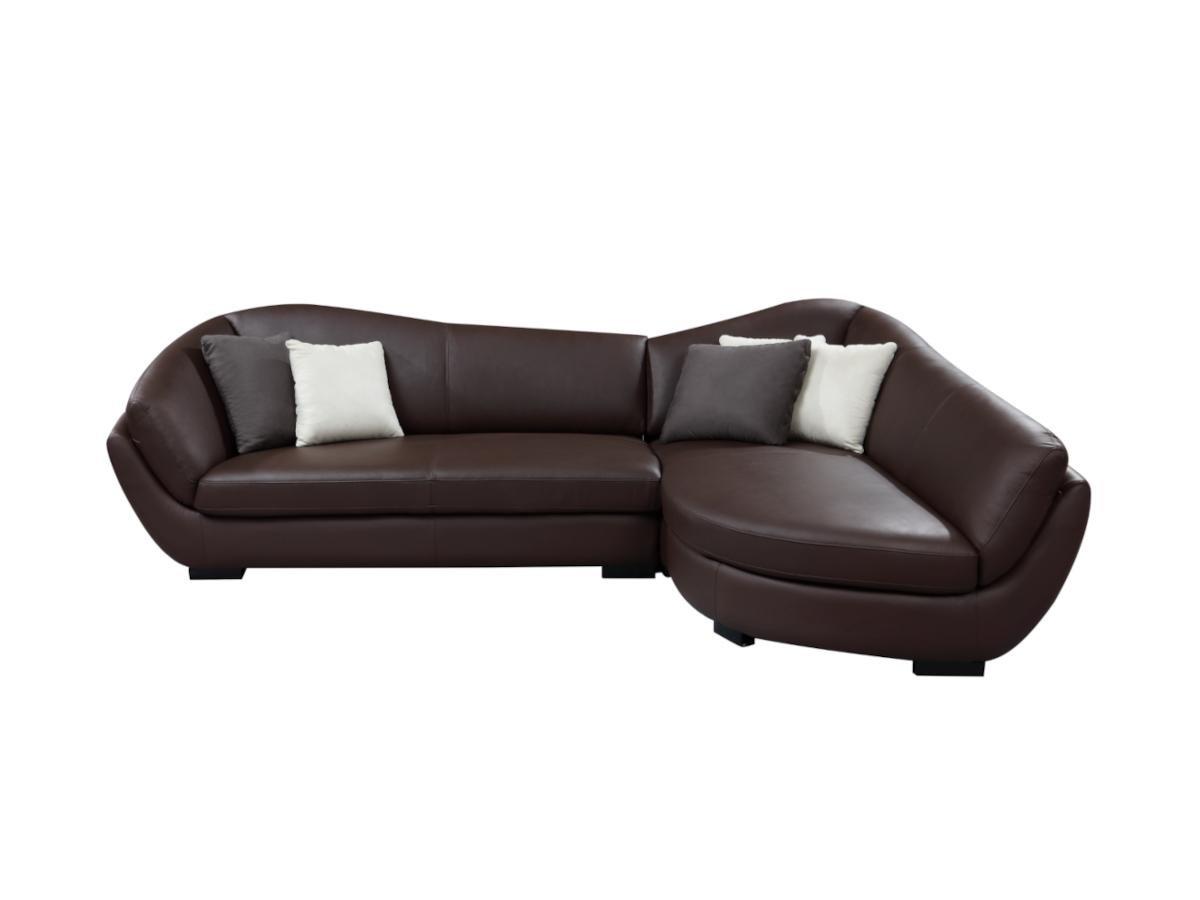 LINEA SOFA Canapé d'angle cuir de buffle 5 places CAIPI Angle droit  