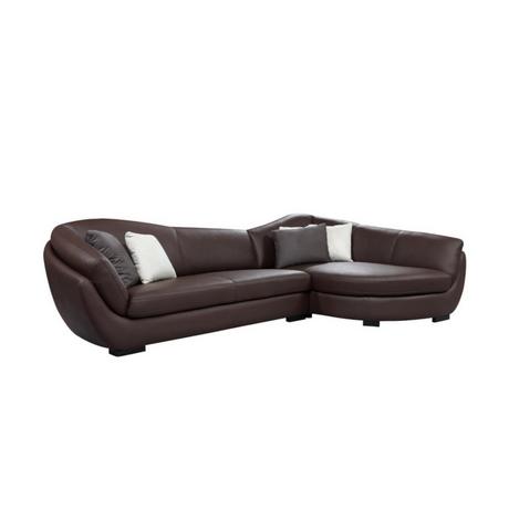 LINEA SOFA Canapé d'angle cuir de buffle 5 places CAIPI Angle droit  