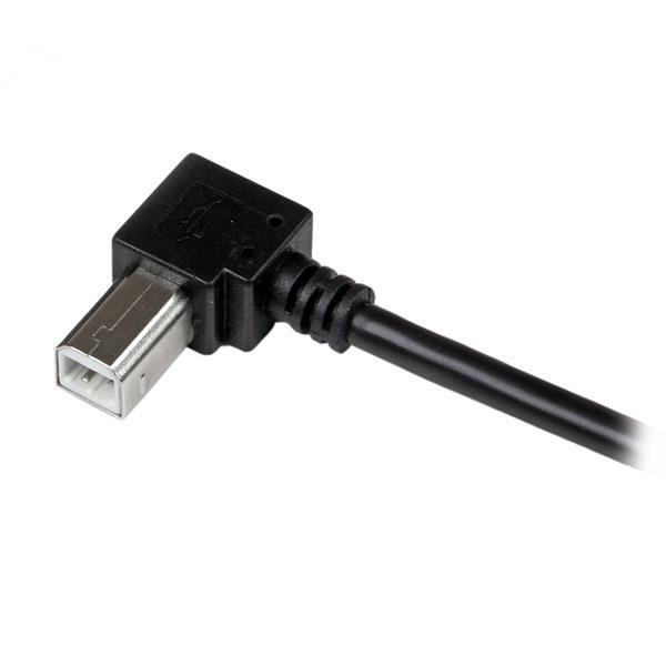 STARTECH.COM  Câble USB 2.0 A vers USB B Coudé à droite Mâle / Mâle pour imprimante - 2 m - Noir 