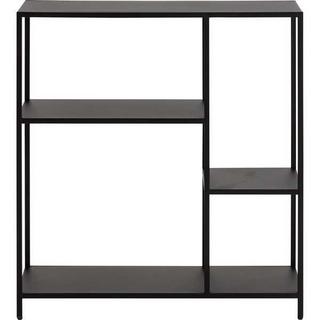 mutoni Libreria metallo nero grezzo opaco 3 ripiani 79.5x86  