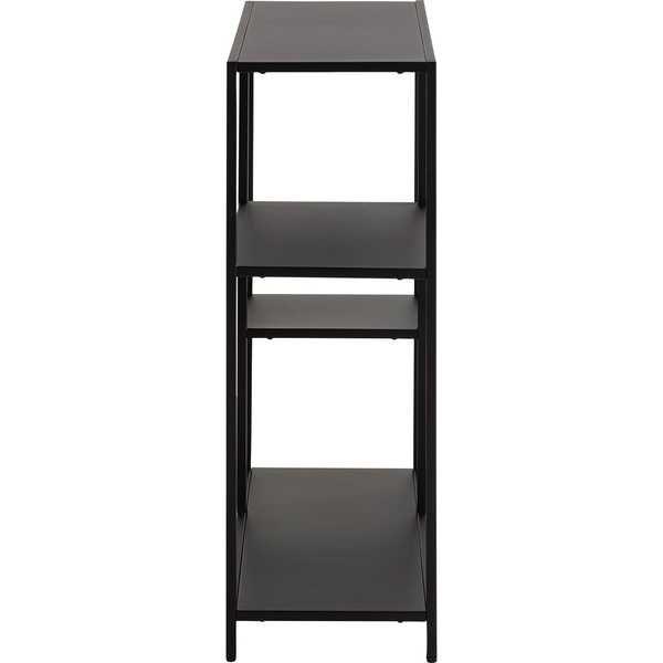 mutoni Libreria metallo nero grezzo opaco 3 ripiani 79.5x86  