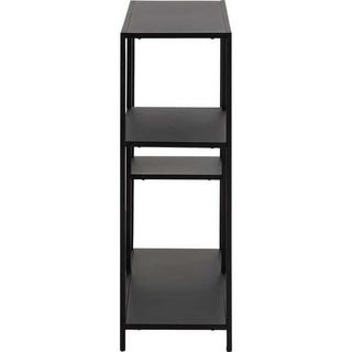 mutoni Libreria metallo nero grezzo opaco 3 ripiani 79.5x86  