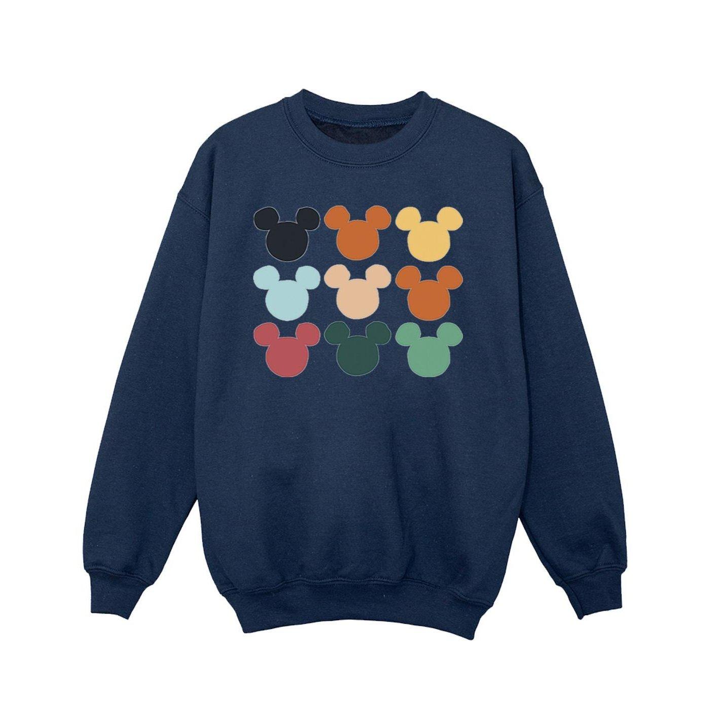 Image of Mickey Mouse Heads Square Sweatshirt Mädchen Marine 152-158