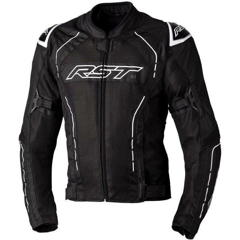 Image of Textil-motorradjacke S1 Mesh Ce Unisex Schwarz/Weiss XS