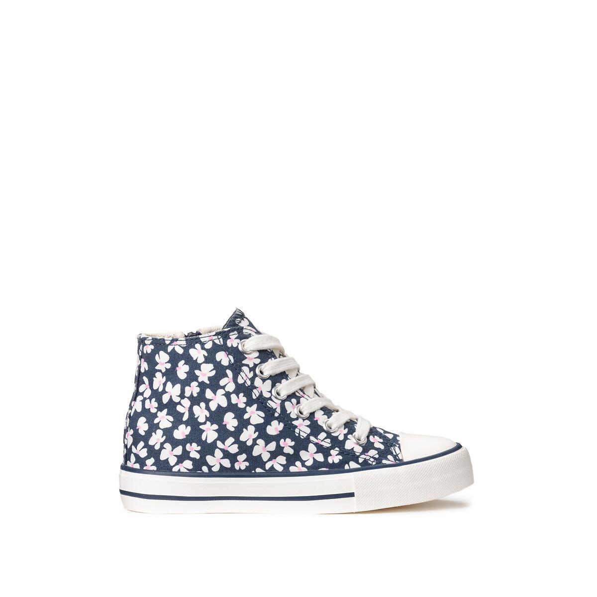 Image of Hohe Sneakers Mit Blumenmuster Unisex Blau 28