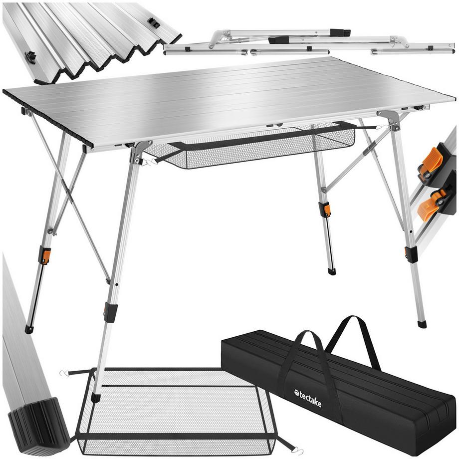 Tectake  Campingtisch Bastian faltbar aus Aluminium 