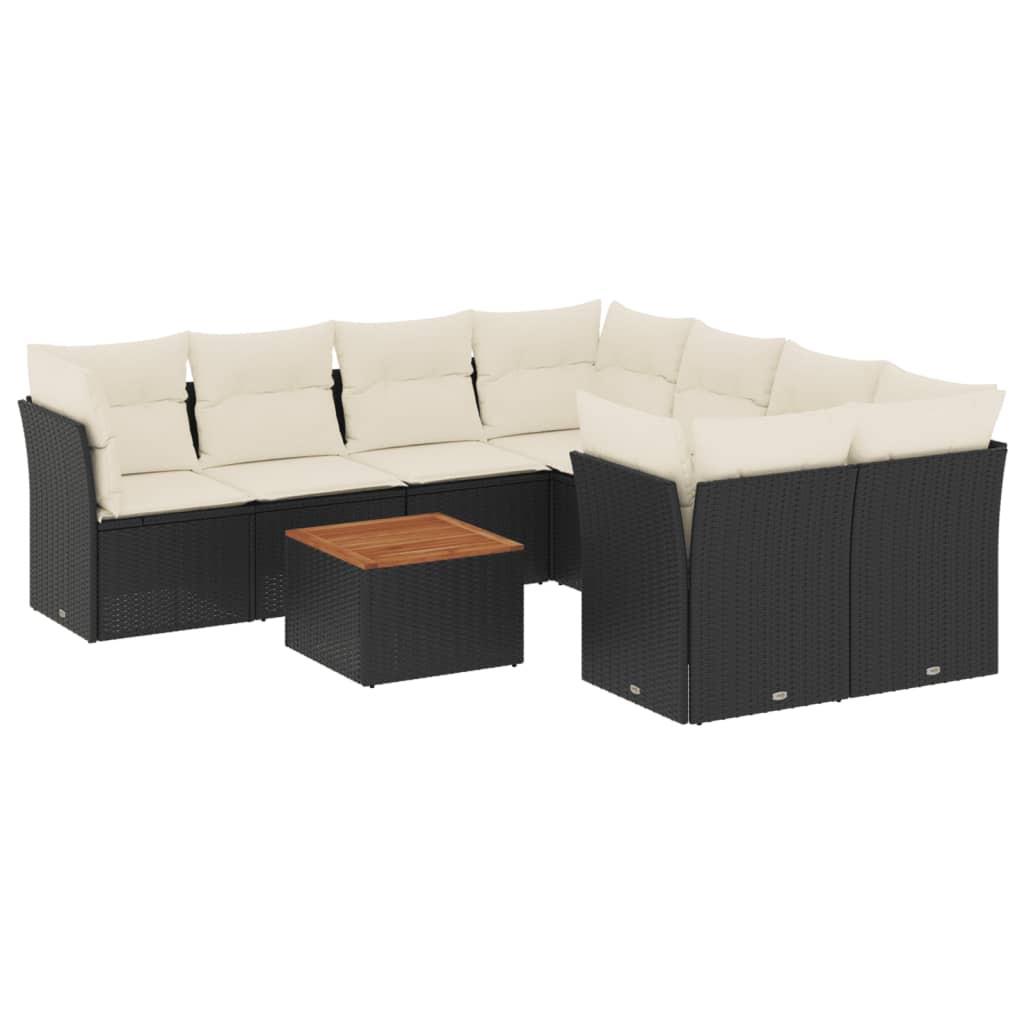 VidaXL set divano da giardino Polirattan  