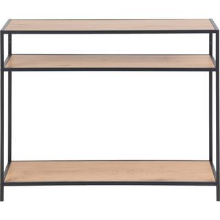 mutoni Table console Multiple Bronx imitation chêne sauvage 2 étagères noir 100x35x79cm  