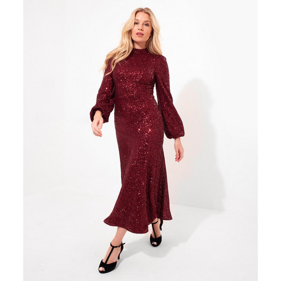 Joe Browns Hochgeschlossenes Paillettenkleid  
