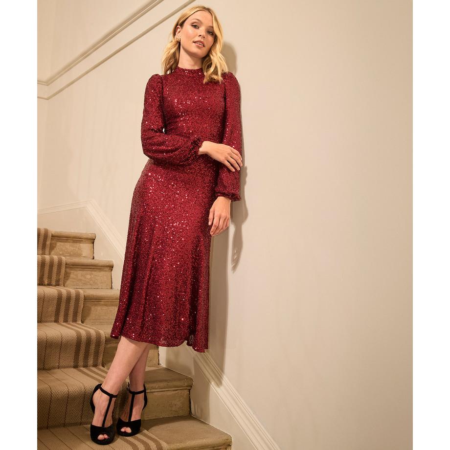 Joe Browns Hochgeschlossenes Paillettenkleid  