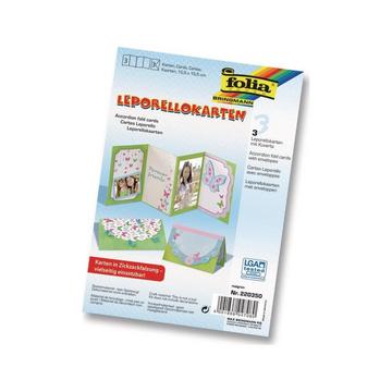 Leporello-Karten 300g/m2 Grün