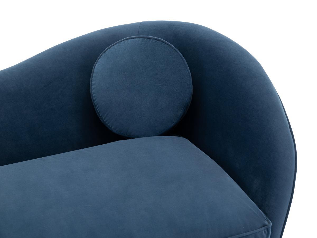 Vente-unique Sofa 2-Sitzer - Samt - Blau - ORMARA  