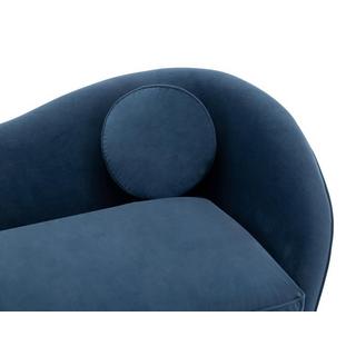 Vente-unique Sofa 2-Sitzer - Samt - Blau - ORMARA  